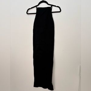 Black Knee-Length Backless Dress